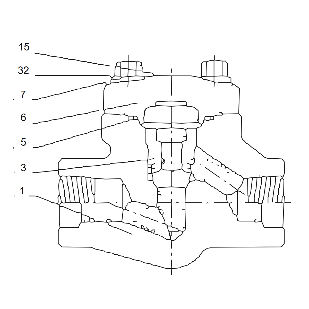 IKUSE Bolted-cover Forged Steel Check Valve