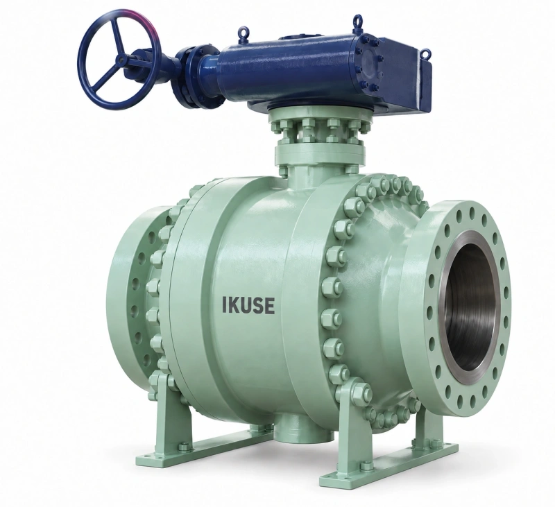 IKUSE Three-piece Cast Steel Trunnion Ball Valve