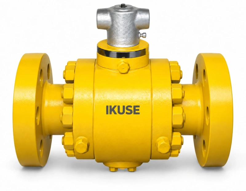 IKUSE Small-bore Three-piece Forged Steel Trunnion Ball Valve