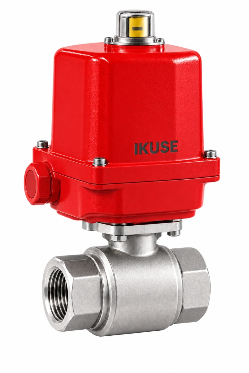 IKUSE Electric Two-piece ISO 5211 Direct-mount Ball Valve