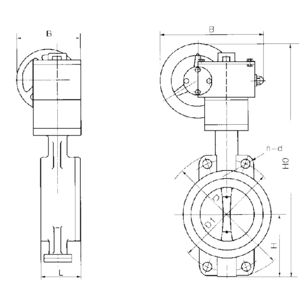 IKUSE Gear-operated Wafer Fire-signal Butterfly Valve