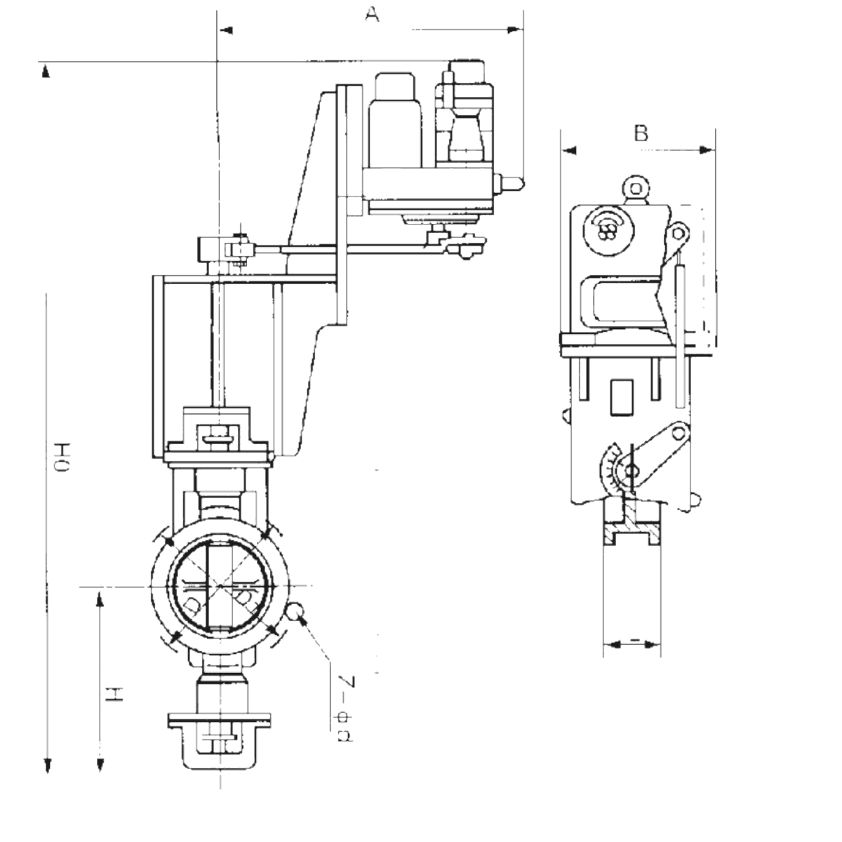 IKUSE Electric High-temperature Ventilation Butterfly Valve