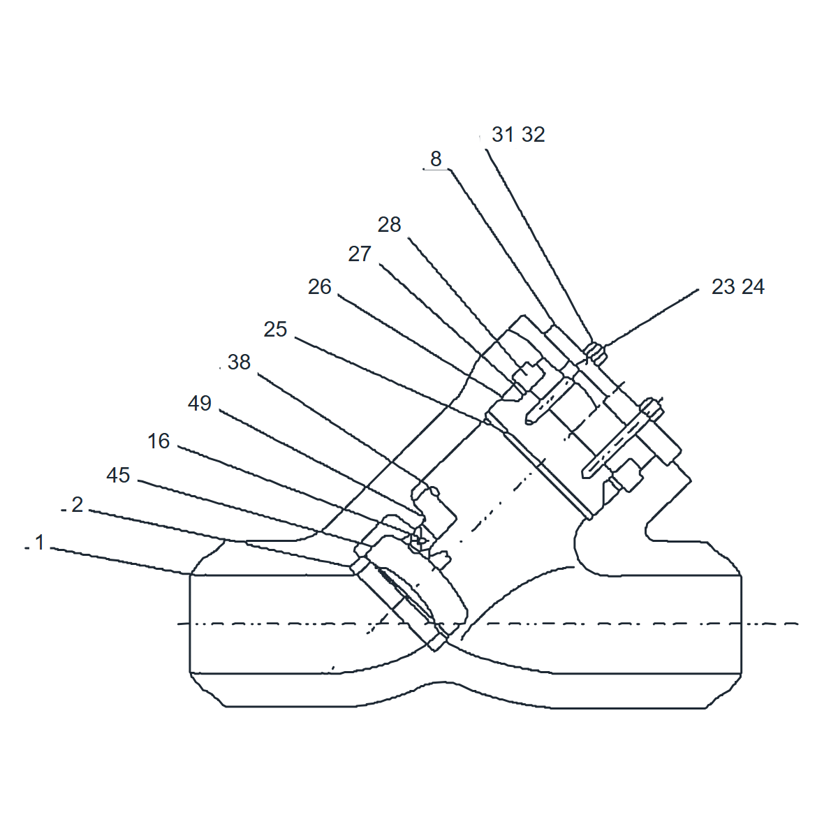 IKUSE Y-pattern Swing Check Valve